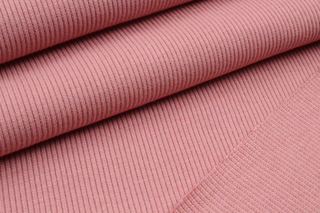 swatch-Stretch Organic Cotton Rib 2x2 for Tops - 32 Colors Available-Roll-FabricSight
