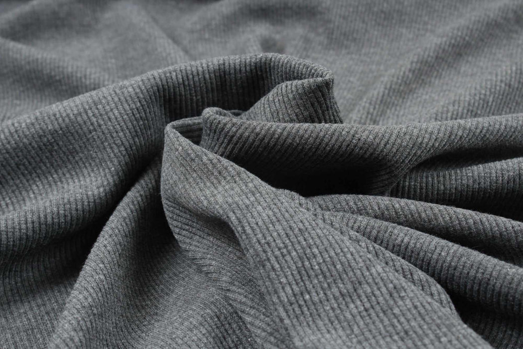 swatch-Stretch Organic Cotton Rib 2x2 for Tops - 32 Colors Available-Roll-FabricSight