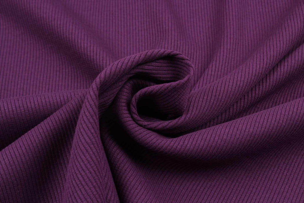 swatch-Stretch Organic Cotton Rib 2x2 for Tops - 32 Colors Available-Roll-FabricSight