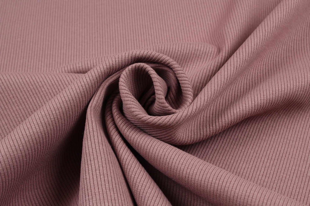 swatch-Stretch Organic Cotton Rib 2x2 for Tops - 32 Colors Available-Roll-FabricSight
