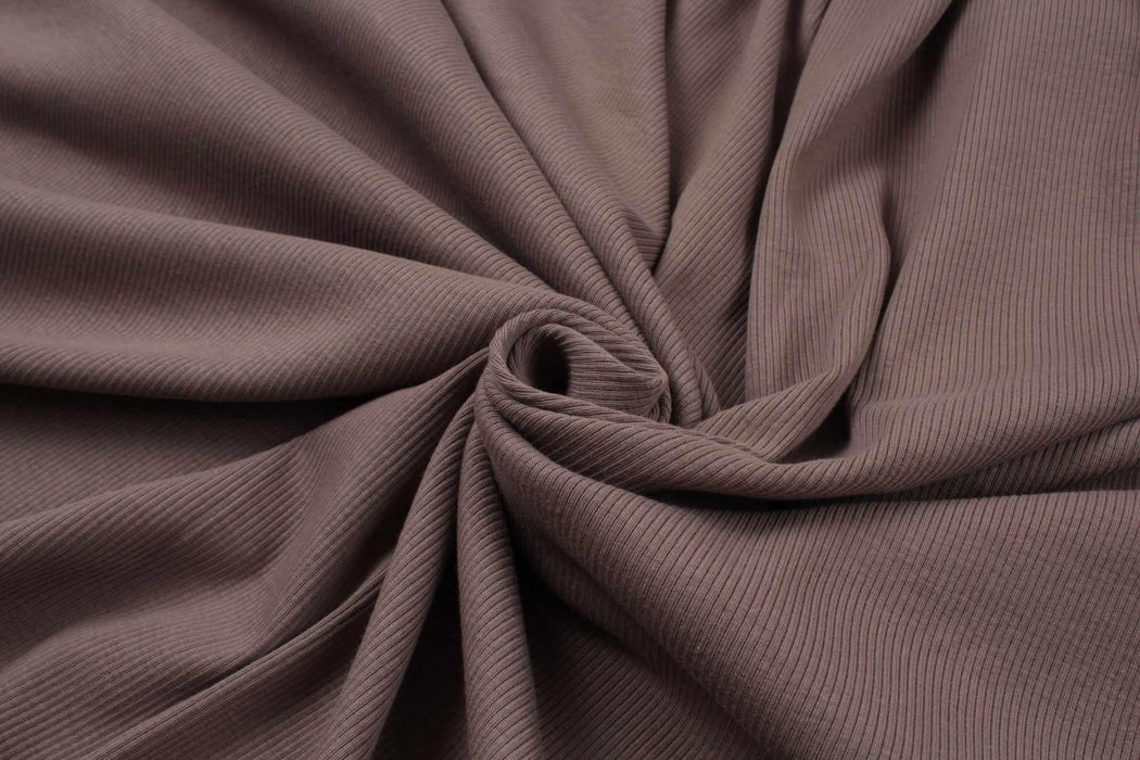 swatch-Stretch Organic Cotton Rib 2x2 for Tops - 32 Colors Available-Roll-FabricSight