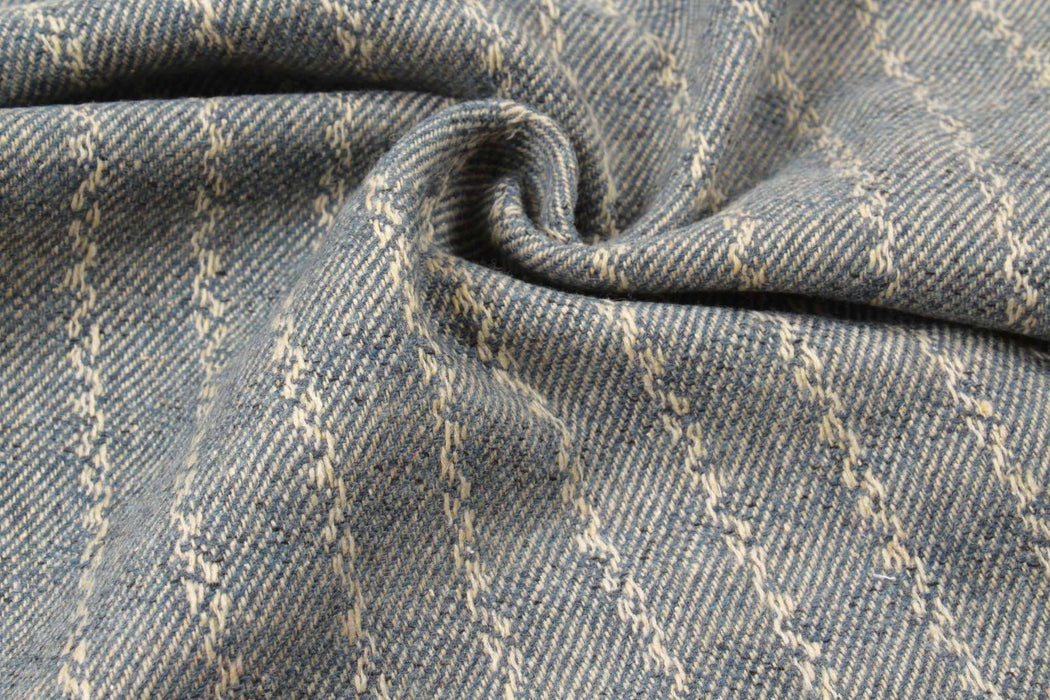 swatch-Stretch Recycled Wool - Vertical Stripes-Fabric-FabricSight