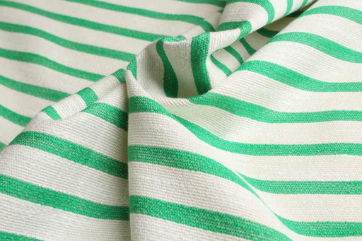 swatch-Stretch Slubbed Cotton Stripes - Yellow-Fabric-FabricSight