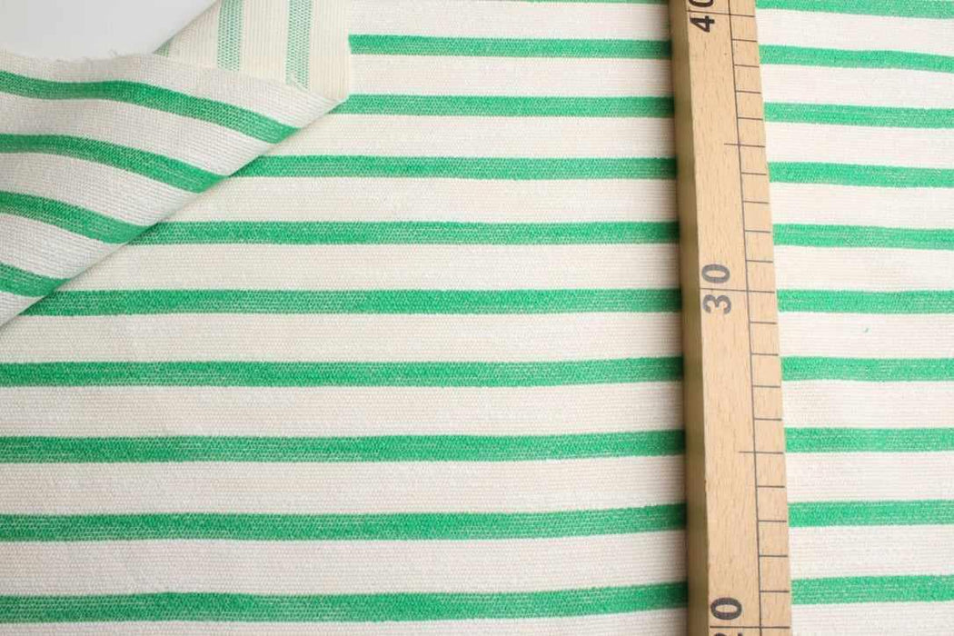 swatch-Stretch Slubbed Cotton Stripes - Yellow-Fabric-FabricSight