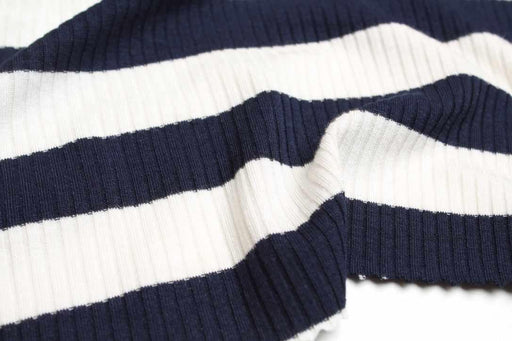 swatch-Stretch Viscose 2x2 Stripes Rib - 3 colors available-Fabric-FabricSight