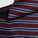 swatch-Striped Silk Jacquard – Burgundy, Navy & Light Blue-Fabric-FabricSight