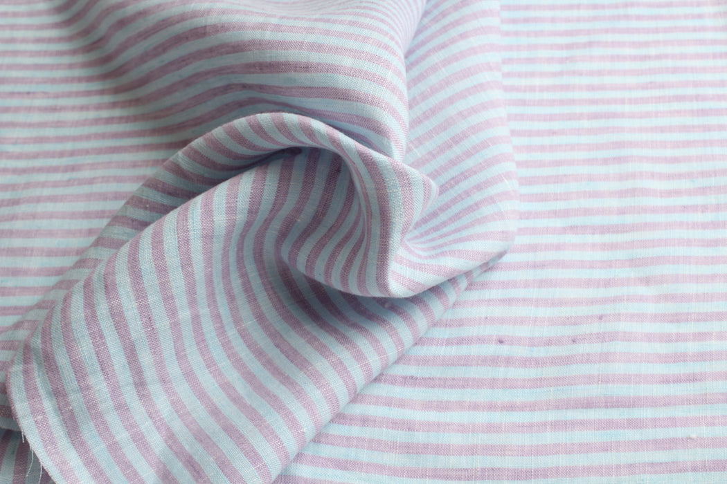 swatch-Stripes Washed Linen-Fabric-FabricSight