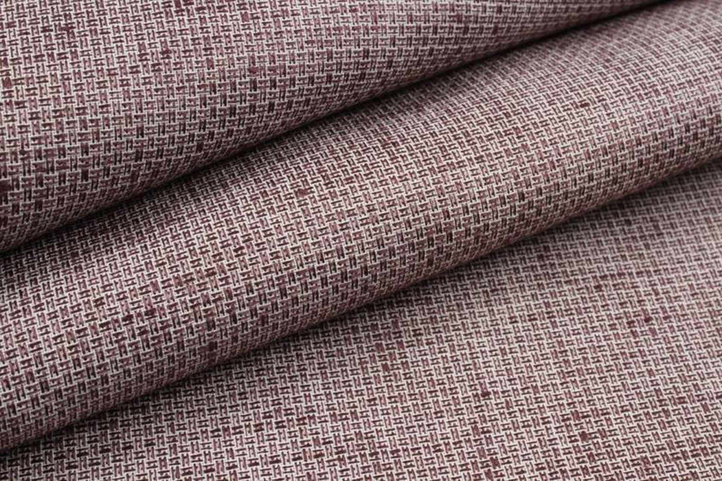 swatch-Structured Linen Cotton - Yarn dyed - Micro Pattern Wine Color-Fabric-FabricSight