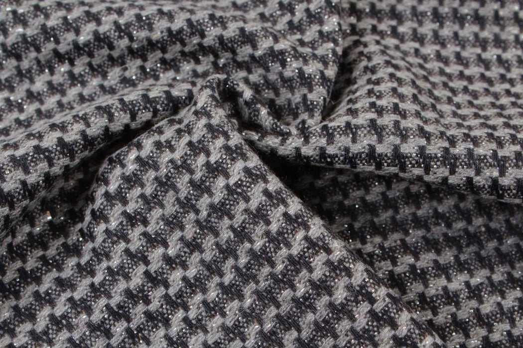 swatch-Structured recycled Wool Grey-Fabric-FabricSight