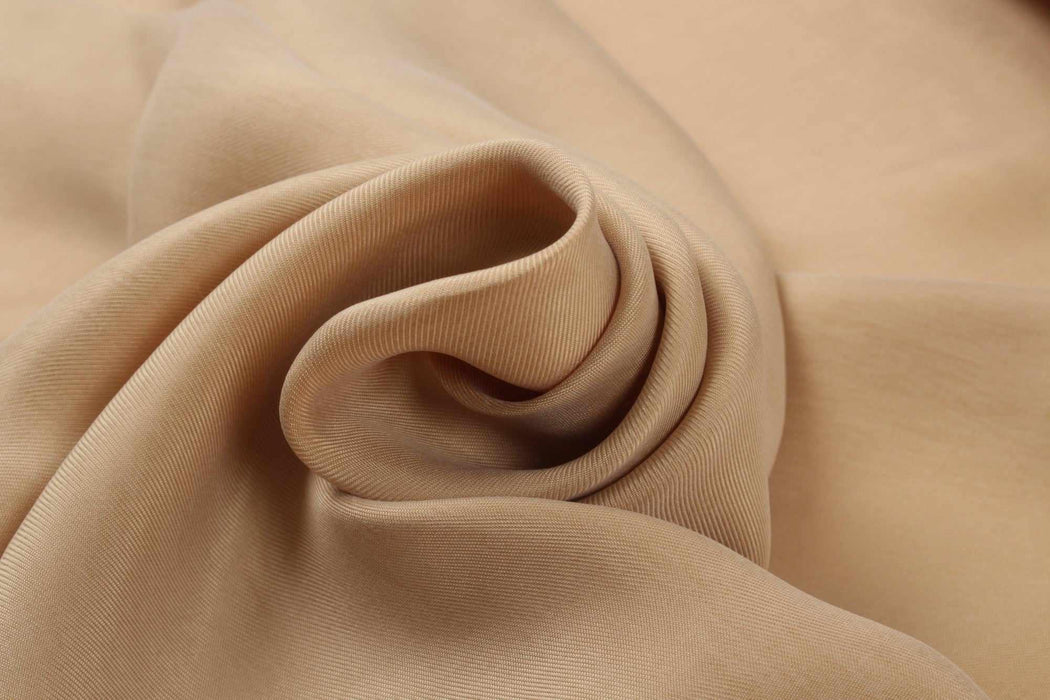 swatch-Vegan Cupro Soft Twill, Vegan certified - CARMELA (+40 Colors)-Fabric-FabricSight