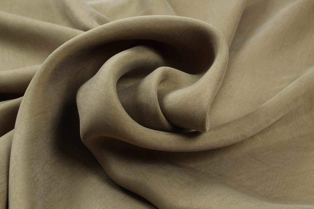 swatch-Vegan Cupro Soft Twill, Vegan certified - CARMELA (+40 Colors)-Fabric-FabricSight