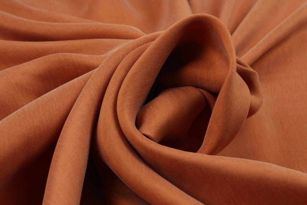 swatch-Vegan Cupro Soft Twill, Vegan certified - CARMELA (+40 Colors)-Fabric-FabricSight