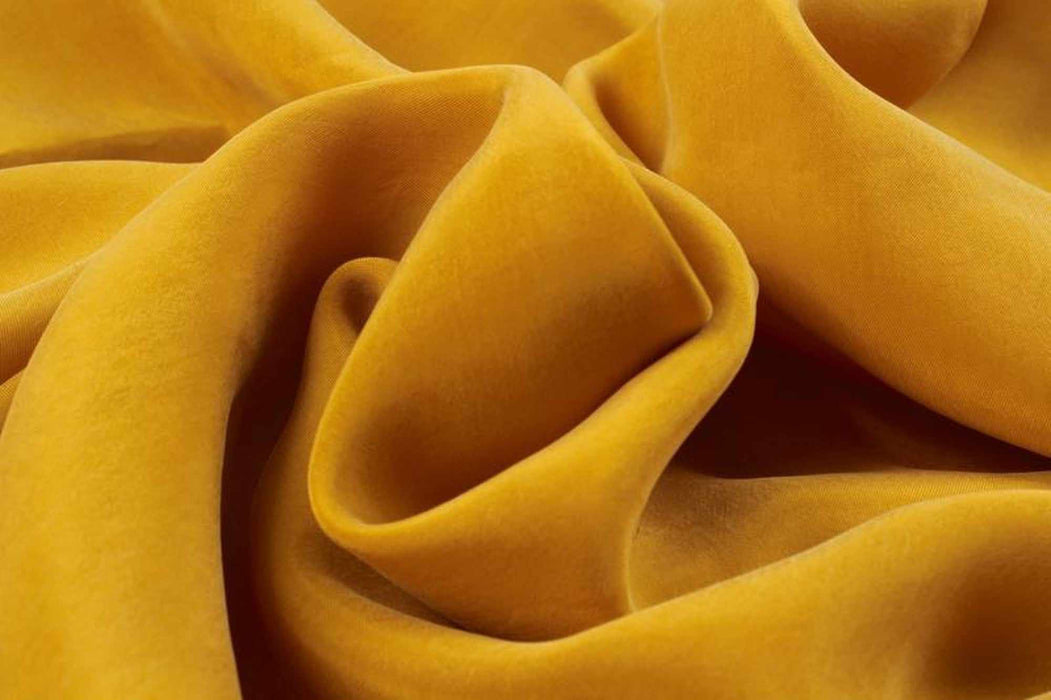 swatch-Vegan silk - Cupro Satin - SCARLET (+50 Colors Available)-Fabric-FabricSight