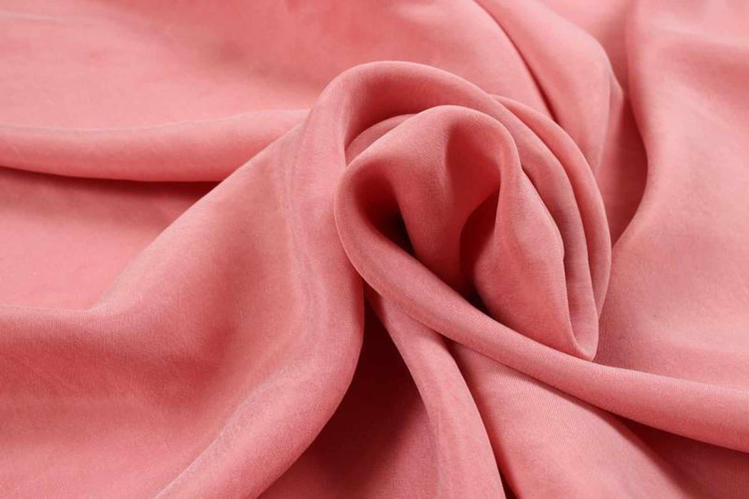 Vegan silk - Cupro Satin - SCARLET (+50 Colors Available)-Fabric-FabricSight