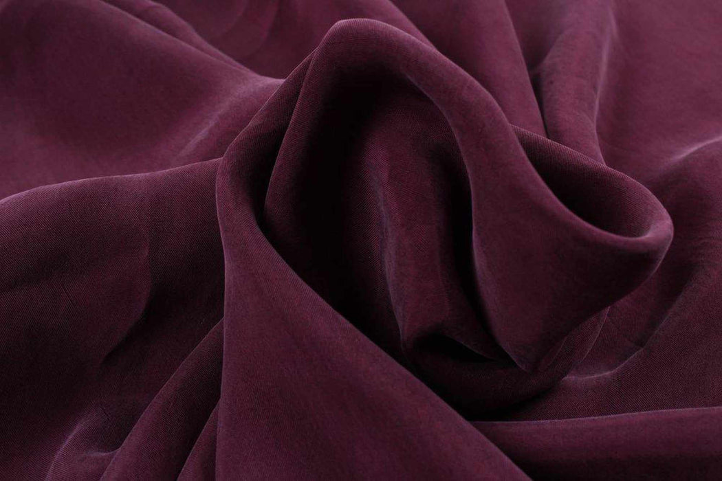 swatch-Vegan silk - Cupro Satin - SCARLET (+50 Colors Available)-Fabric-FabricSight