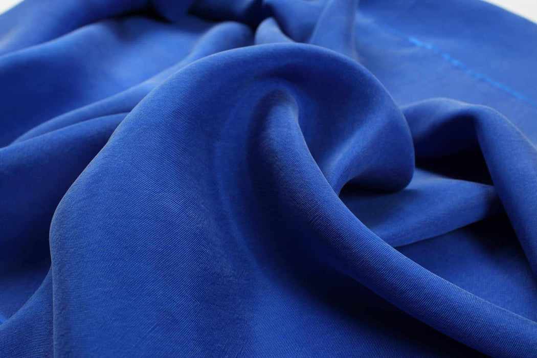 swatch-Vegan silk - Cupro Satin - SCARLET (+50 Colors Available)-Fabric-FabricSight