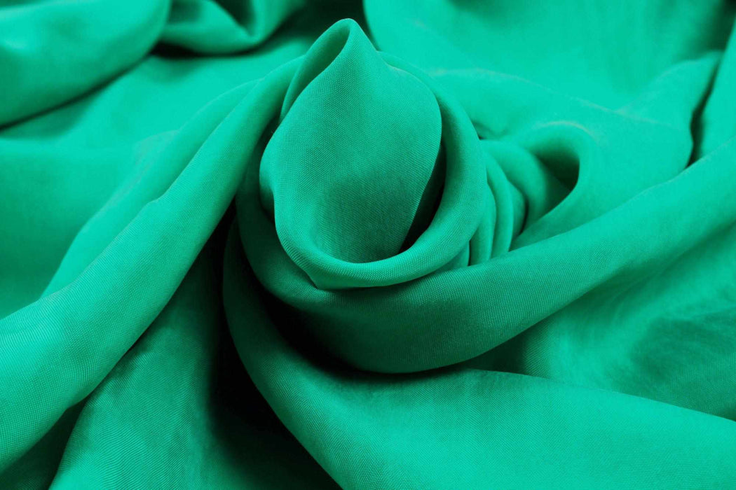 swatch-Vegan silk - Cupro Satin - SCARLET (+50 Colors Available)-Fabric-FabricSight