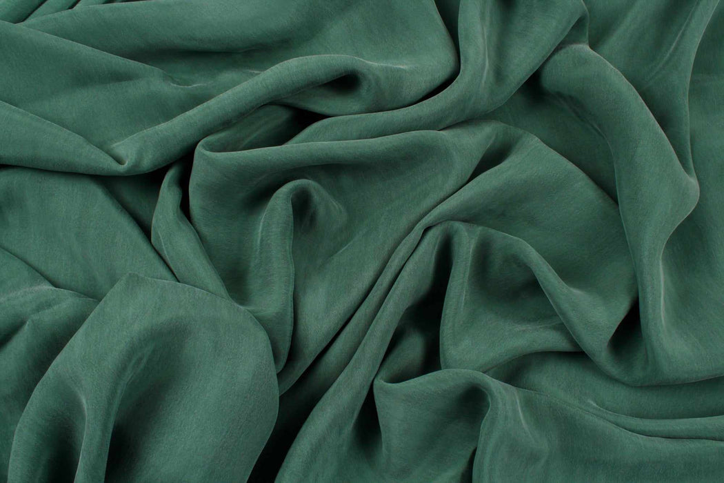 swatch-Vegan silk - Cupro Satin - SCARLET (+50 Colors Available)-Fabric-FabricSight