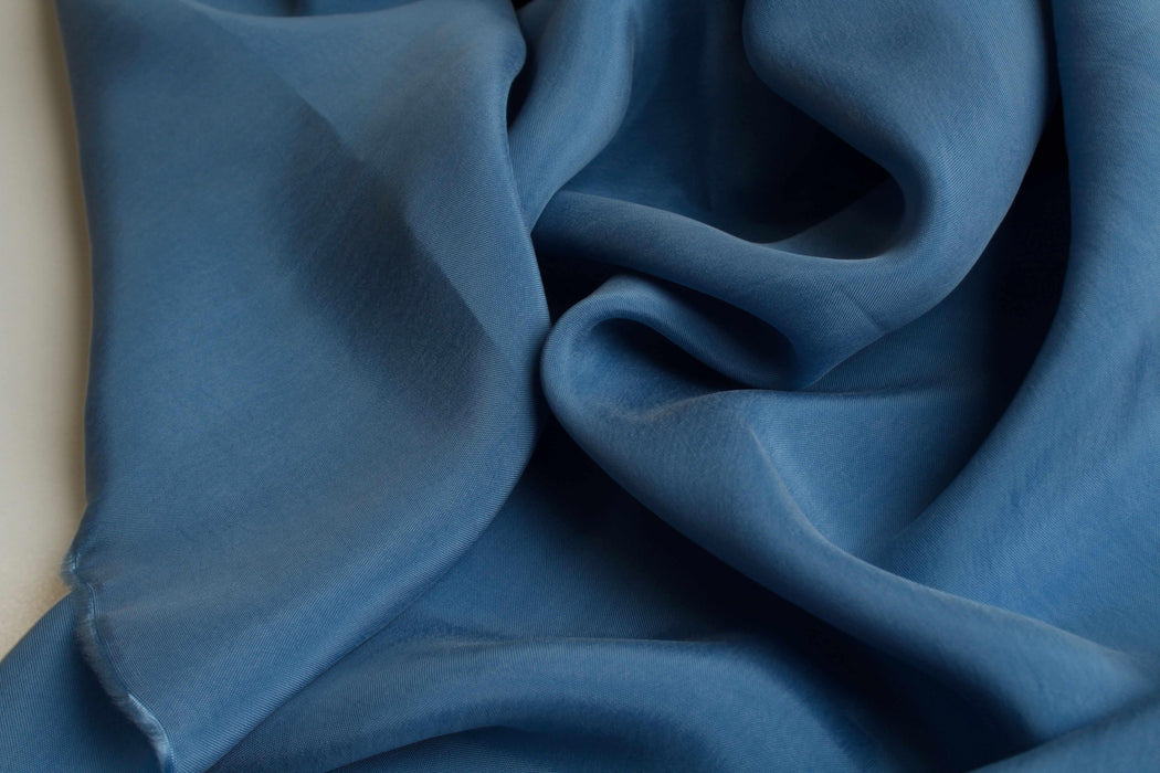 swatch-Vegan silk - Cupro Satin - SCARLET (+50 Colors Available)-Fabric-FabricSight