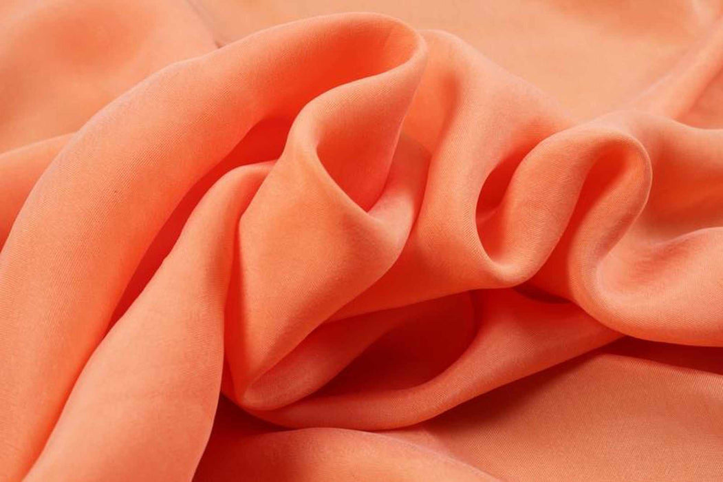 swatch-Vegan silk - Cupro Satin - SCARLET (+50 Colors Available)-Fabric-FabricSight