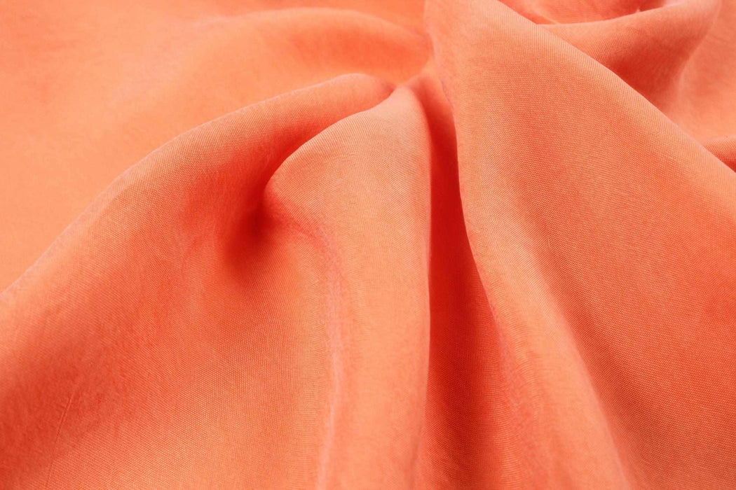 swatch-Vegan silk - Cupro Satin - SCARLET (+50 Colors Available)-Fabric-FabricSight