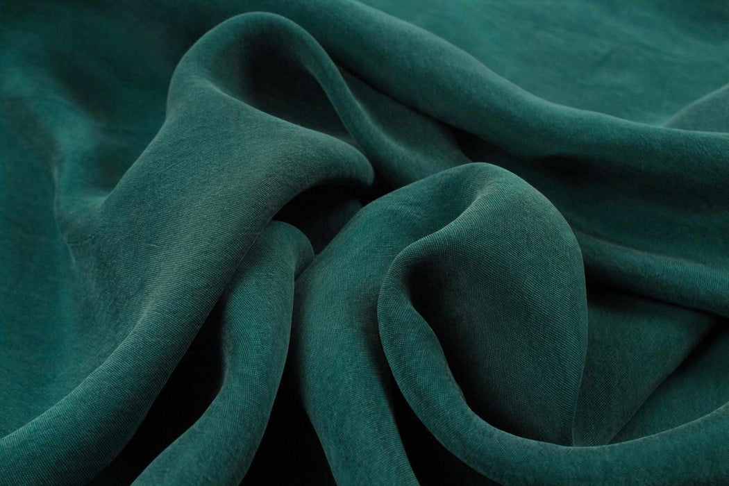 swatch-Vegan silk - Cupro Satin - SCARLET (+50 Colors Available)-Fabric-FabricSight