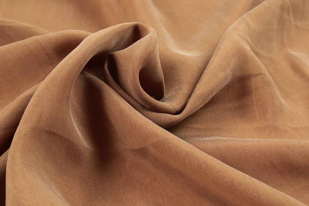 swatch-Vegan silk - Cupro Satin - SCARLET (+50 Colors Available)-Fabric-FabricSight