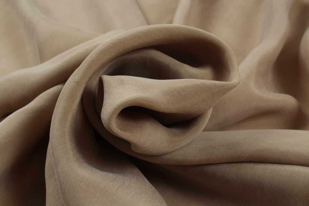 swatch-Vegan silk - Cupro Satin - SCARLET (+50 Colors Available)-Fabric-FabricSight