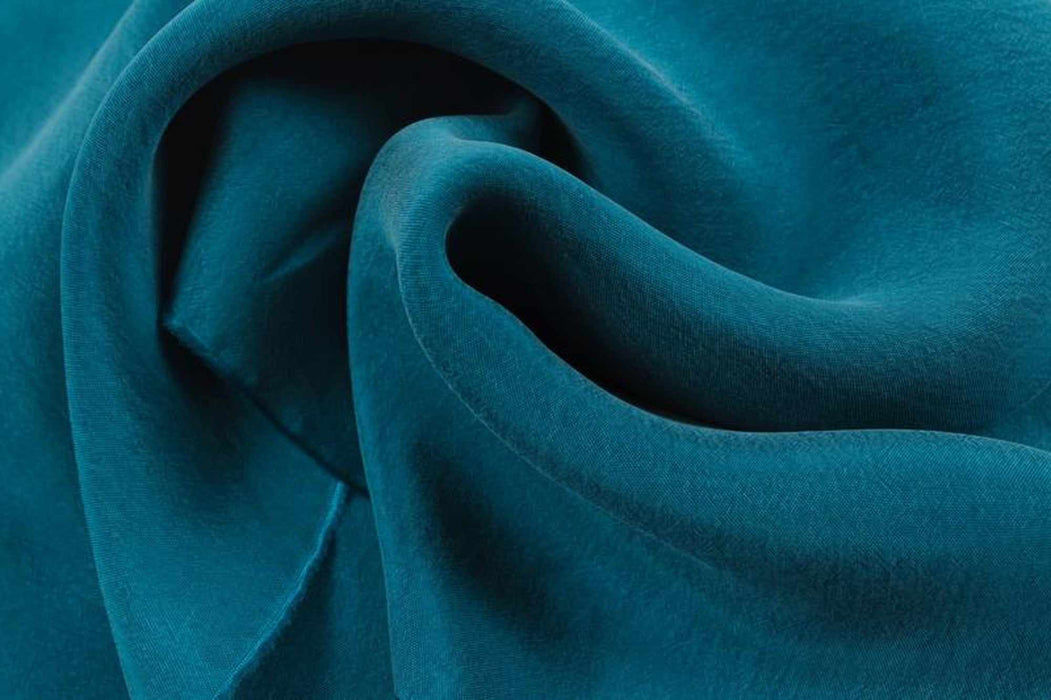 swatch-Vegan silk - Cupro Satin - SCARLET (+50 Colors Available)-Fabric-FabricSight