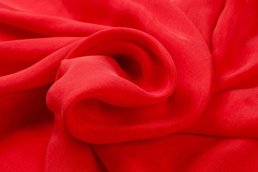 swatch-Vegan silk - Cupro Satin - SCARLET (+50 Colors Available)-Fabric-FabricSight