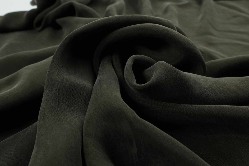 swatch-Vegan silk - Cupro Satin - SCARLET (+50 Colors Available)-Fabric-FabricSight