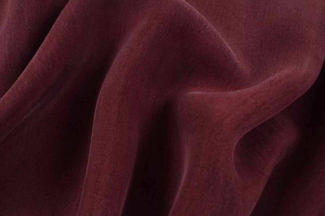 swatch-Vegan silk - Cupro Satin - SCARLET (+50 Colors Available)-Fabric-FabricSight