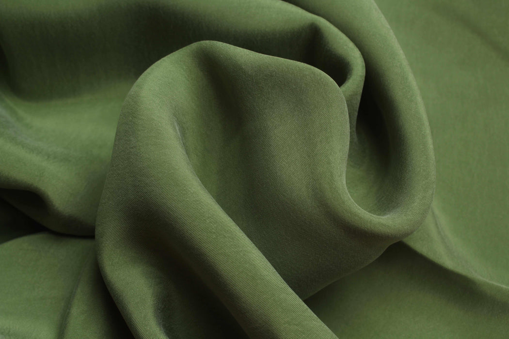 swatch-Vegan silk - Cupro Satin - SCARLET (+50 Colors Available)-Fabric-FabricSight