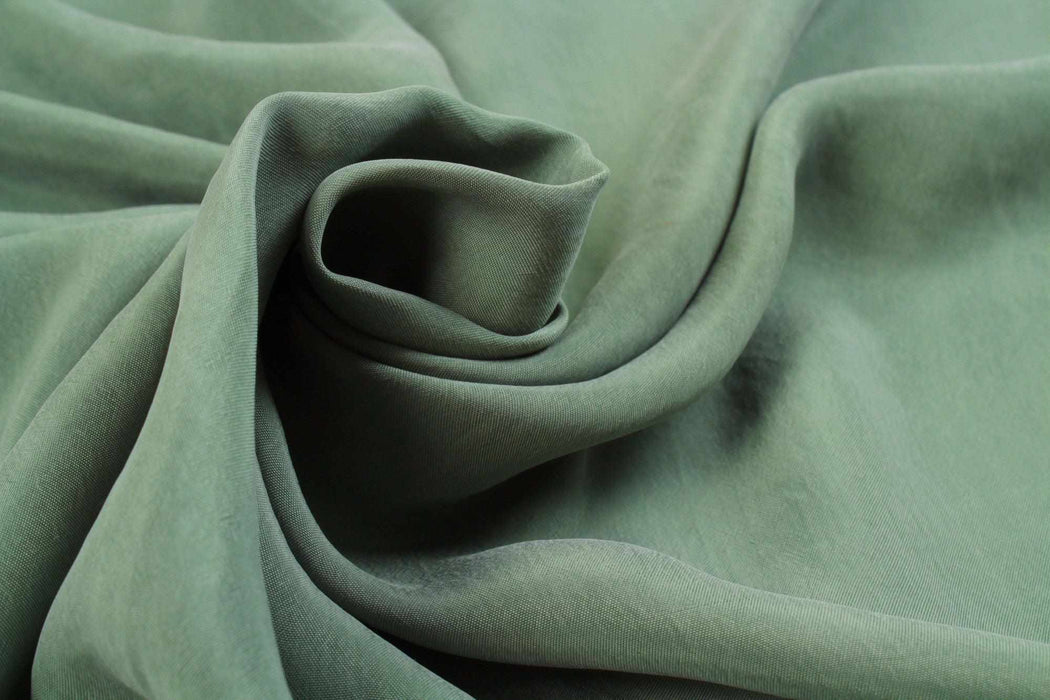 swatch-Vegan silk - Cupro Satin - SCARLET (+50 Colors Available)-Fabric-FabricSight