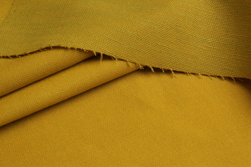 swatch-Viscose-Linen Dobby – Gold Mustard – Spanish Deadstock-Fabric-FabricSight