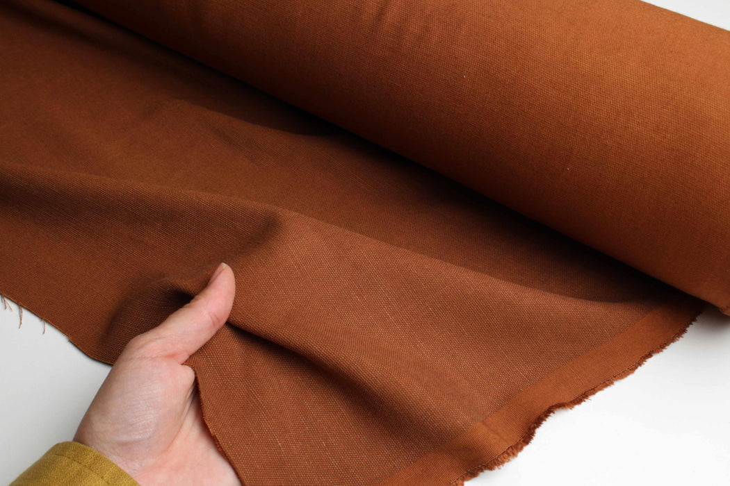 swatch-Viscose-Linen Dobby – Gold Mustard – Spanish Deadstock-Fabric-FabricSight