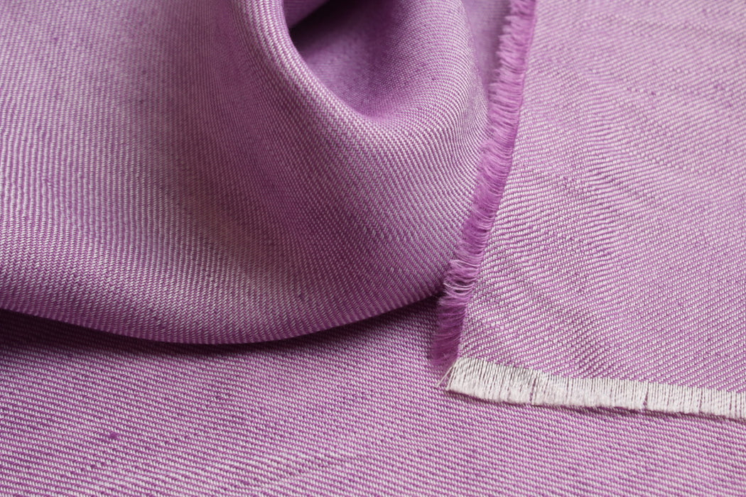 swatch-Viscose-Linen Twill – Warm Lilac – Spanish Deadstock-Fabric-FabricSight