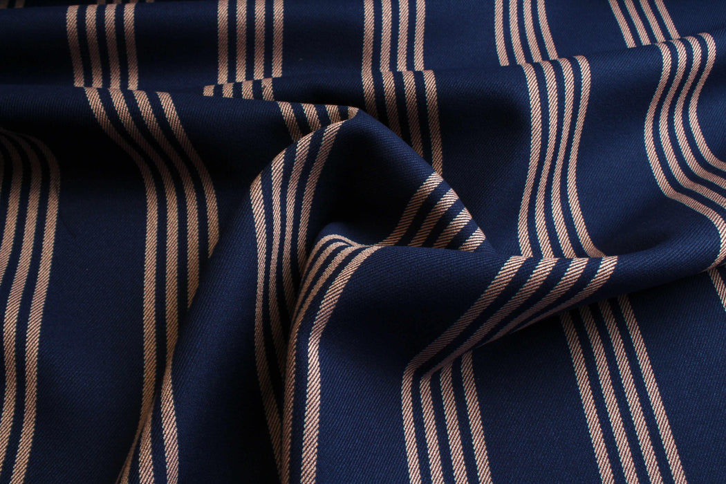 Viscose & Tencel™ Twill – Stripes and Checks – Spanish Deadstock Fabric-Fabric-FabricSight