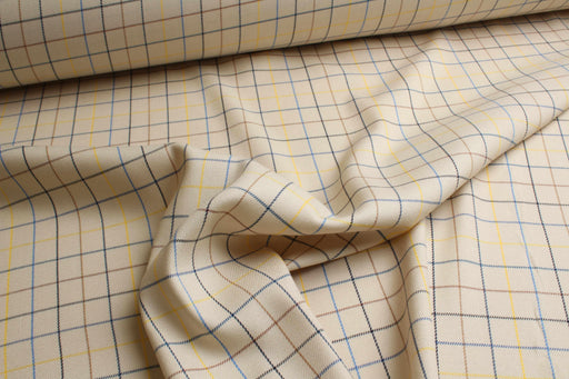 Viscose Tencel™ Windowpane Check Fabric – Spanish Deadstock-Fabric-FabricSight