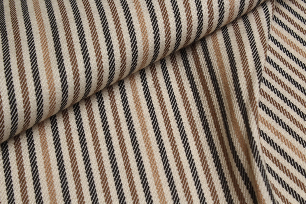 swatch-Viscose Tencel™ Twill Stripe Fabric – Spanish Deadstock-Fabric-FabricSight