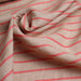 swatch-Washed organic linen natural with pink stripes-Fabric-FabricSight