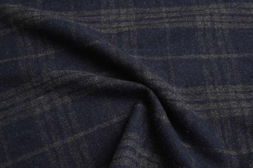 swatch-Wool Blend Checked Fabric – Lightweight Plaid for Overshirts & Jackets-Fabric-FabricSight