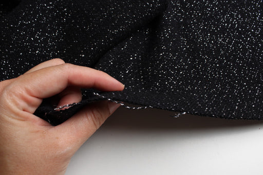 swatch-Wool & Silver Lurex Fabric for Coats – Limited Edition-Fabric-FabricSight