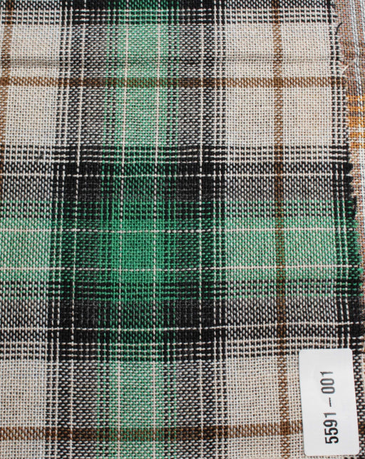swatch-Wool Viscose Blend Overshirts Fabric - Checks-Fabric-FabricSight
