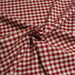 swatch-Yarn-Dyed Cotton-Linen Stretch Canvas – Red & Off-White Vichy Checks-Fabric-FabricSight