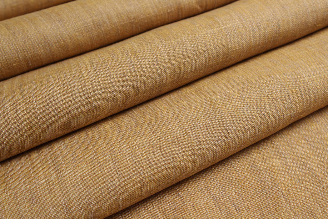 swatch-Yarn Dyed, Mid-Weight washed Linen-Fabric-FabricSight
