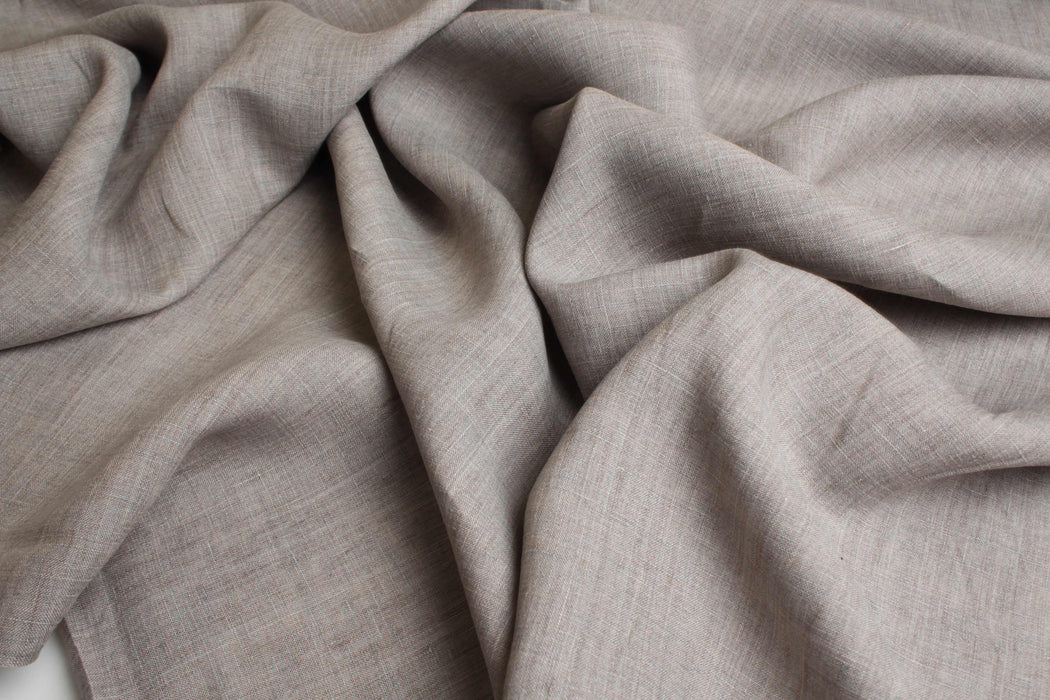 swatch-Yarn Dyed, Mid-Weight washed Linen-Fabric-FabricSight