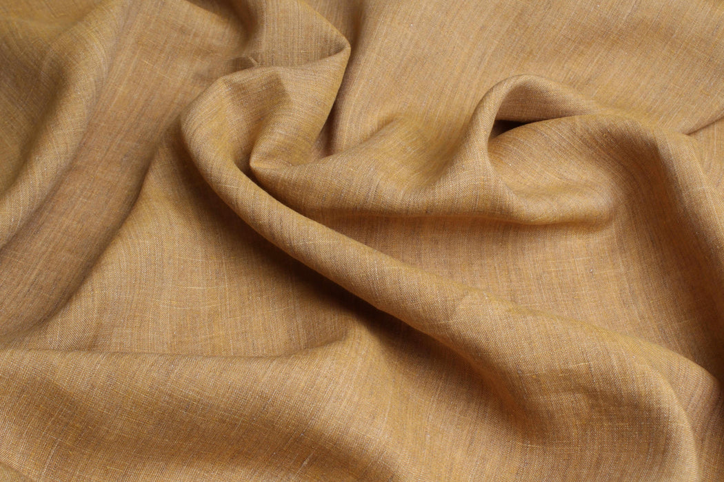 swatch-Yarn Dyed, Mid-Weight washed Linen-Fabric-FabricSight