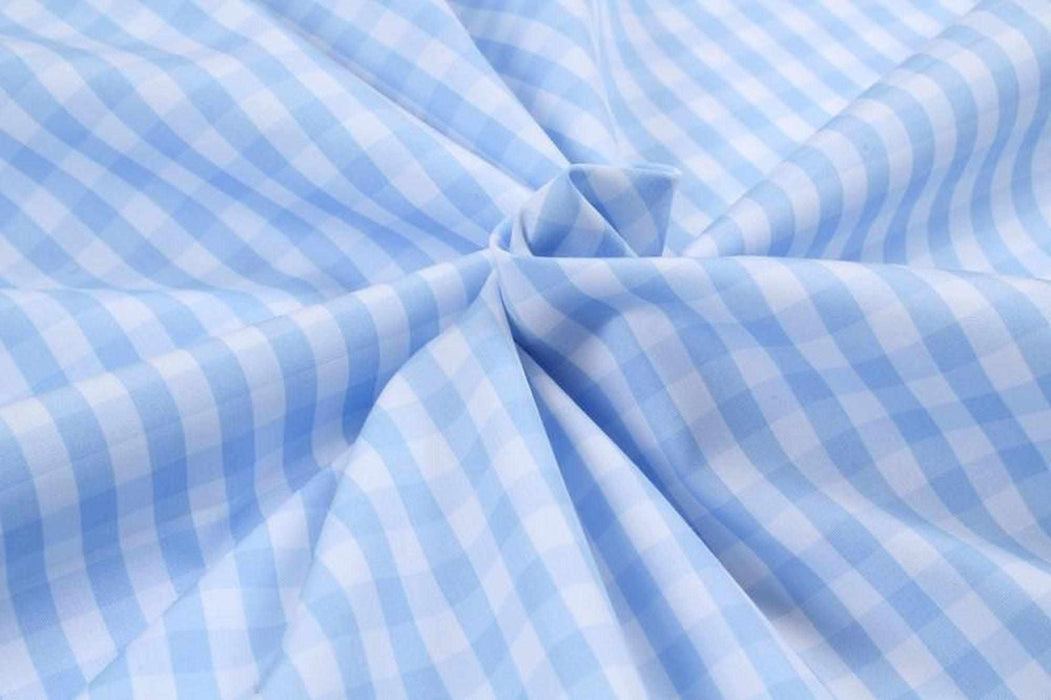 swatch-Yellow Vichy Cotton Poplin - Ne 60/2 - 8 colors stock service-Fabric-FabricSight