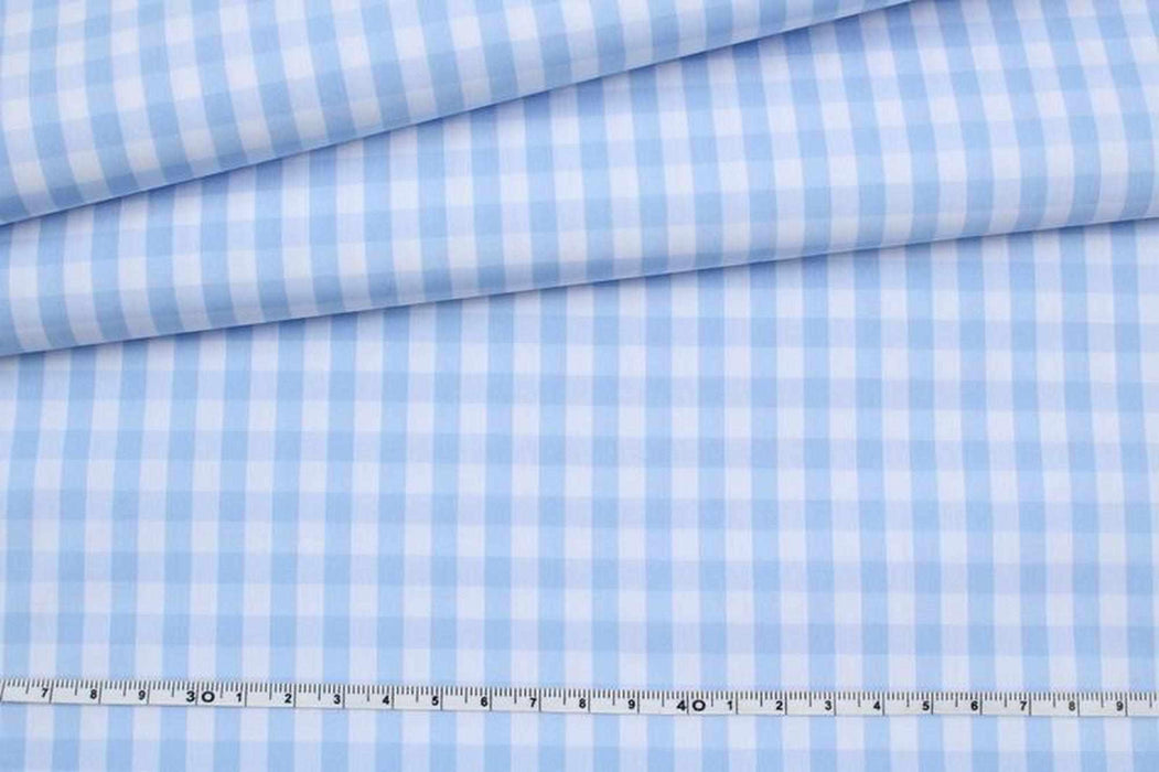 swatch-Yellow Vichy Cotton Poplin - Ne 60/2 - 8 colors stock service-Fabric-FabricSight
